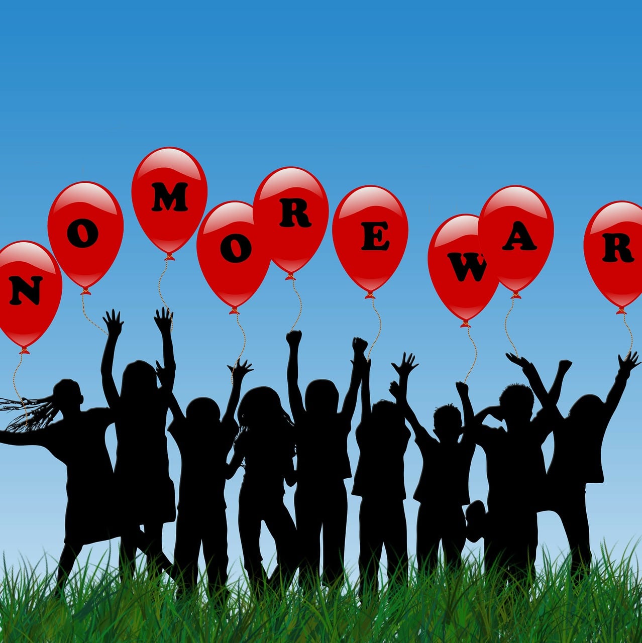 children, no war, red balloon,