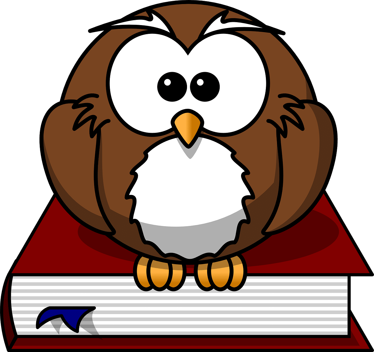 owl graphic with book