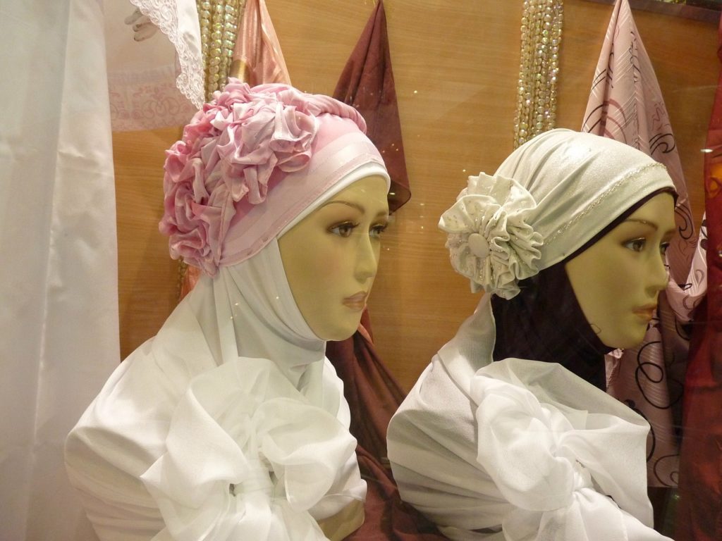 hijab in window fashion display