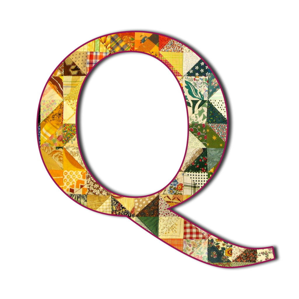 q made from quilt pattern