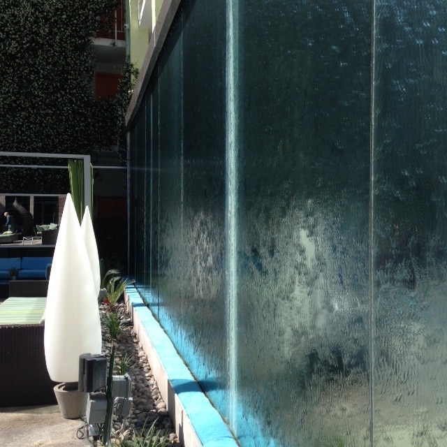 Wall of Water (waterfall) by the Pool at the Clarendon