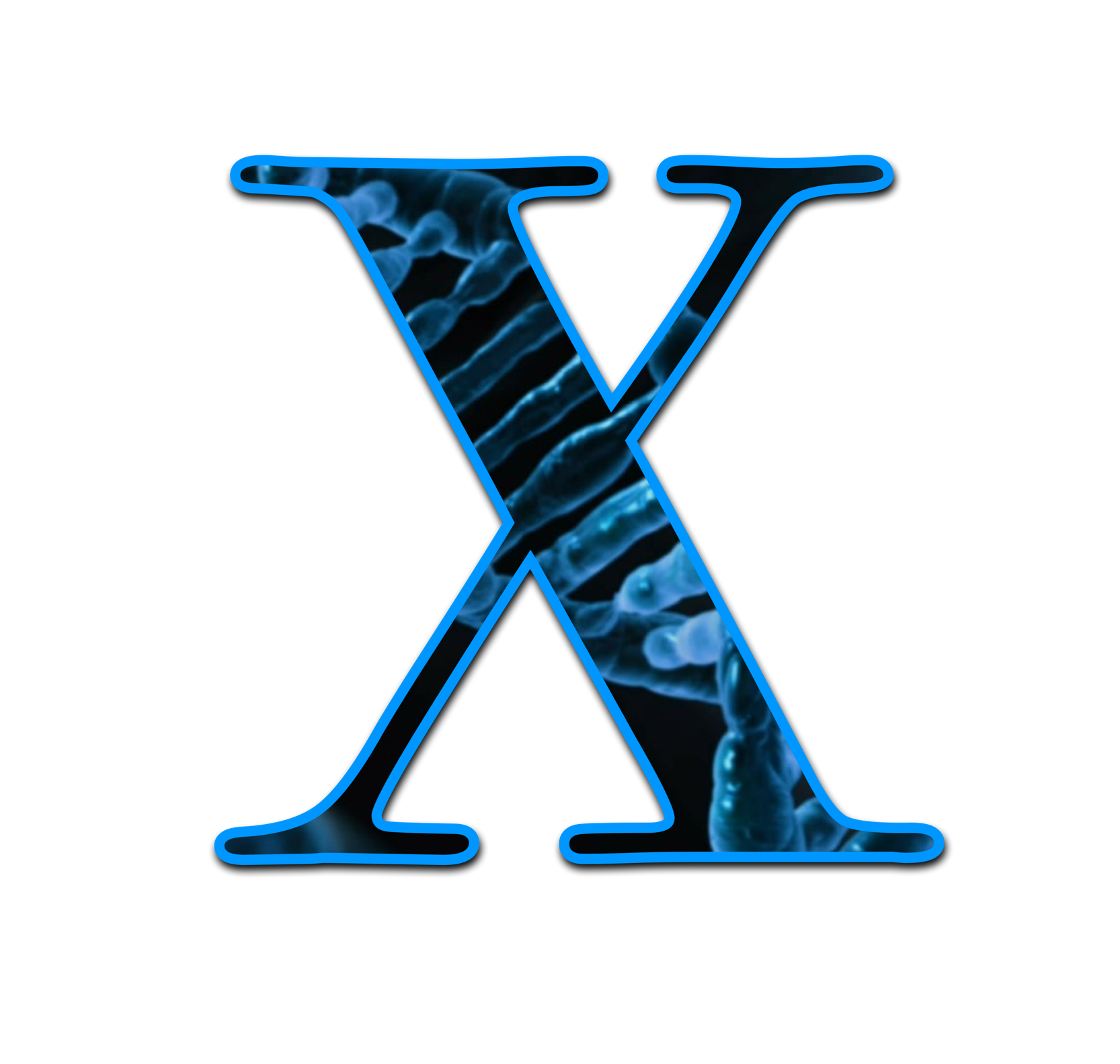 letter x made from image of dna