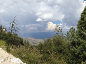 Rain to the North of the Catalinas across the San Pedro Valley