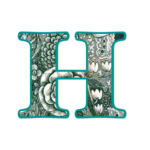 The letter H made from public domain, out-of-copyright "The Language of Flowers for The Women's Legacy Project, Legacy Tools, for the 2016 A to Z Blogging Challenge