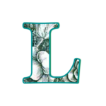 The letter L made from public domain, out-of-copyright "The Language of Flowers for The Women's Legacy Project, Legacy Tools, for the 2016 A to Z Blogging Challenge