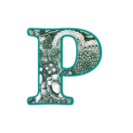 The letter P made from public domain, out-of-copyright "The Language of Flowers for The Women's Legacy Project, Legacy Tools, for the 2016 A to Z Blogging Challenge