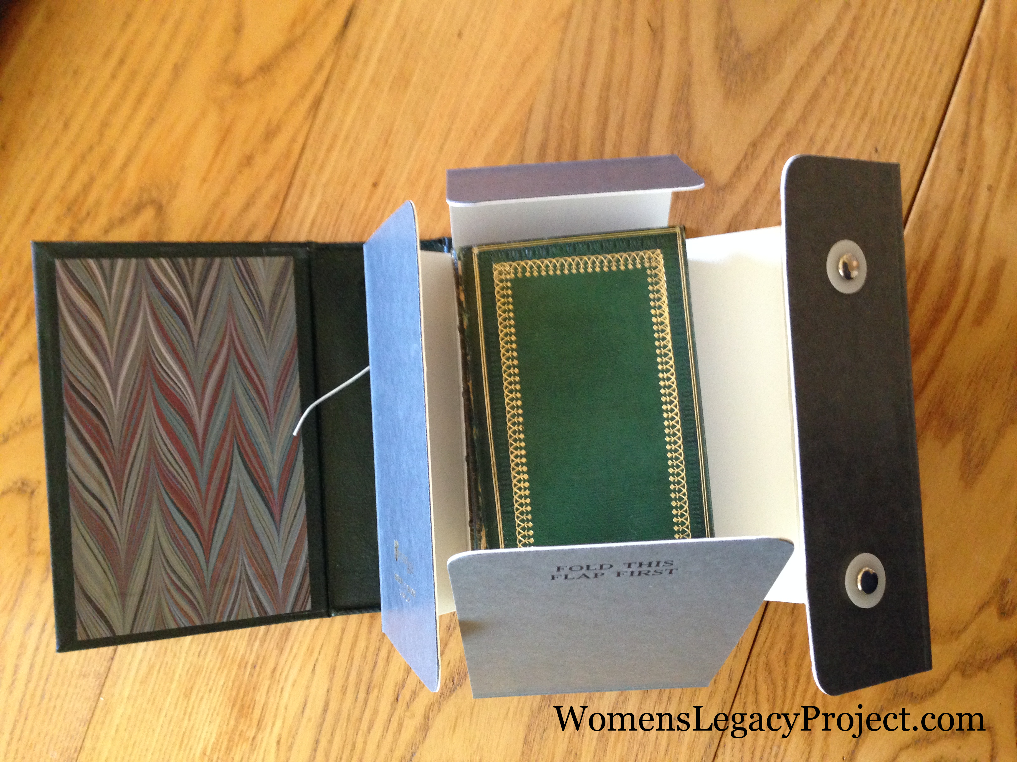 Archival Book Box. ©Nancy Hill, 2016. Women's Legacy Project.