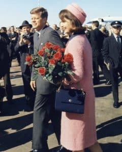 public domain image of Kennedys arriving in Dallas