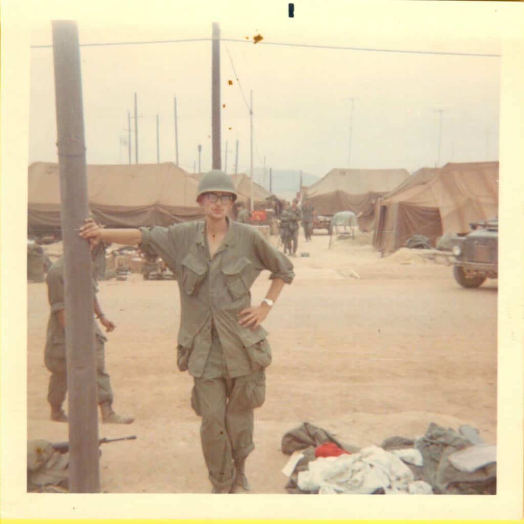 Image of Marine Cpl Roger Hill some where in Vietnam in 1968
