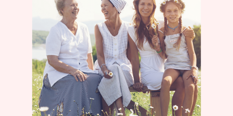 Four generations of European women