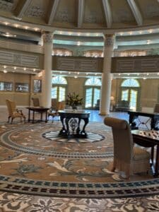 Interior of the West Baden Hotel in the Rotunda.